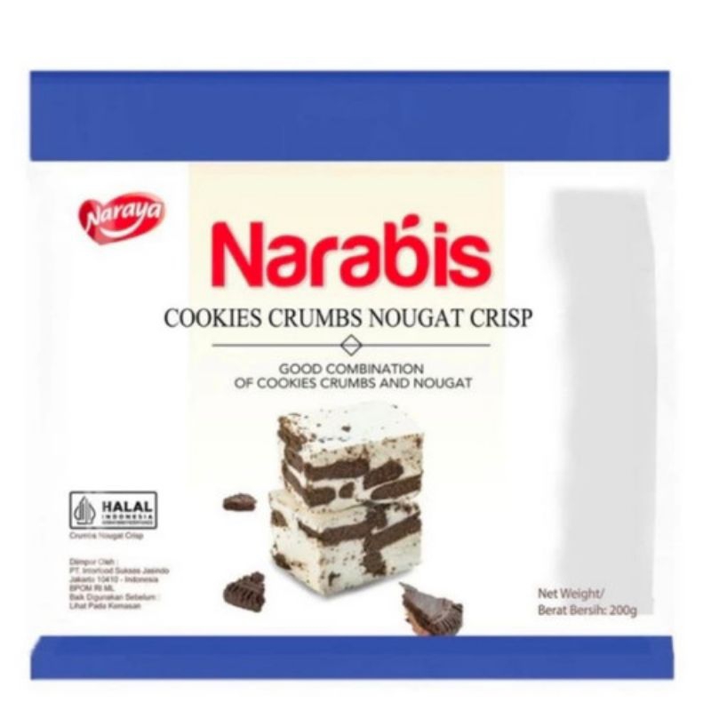 

Narabis cookies cemilan 200gr exp 12/11/2025