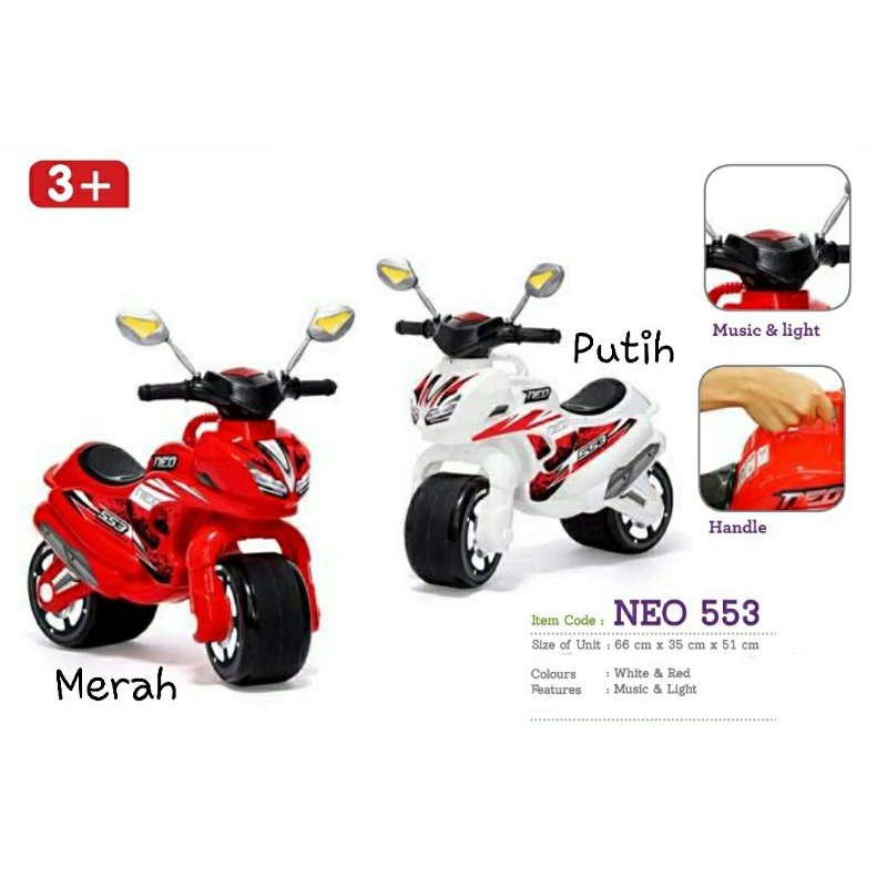 Motor Anak Neo 553 Sepeda Motor balap anak Motor Dorong anak KP