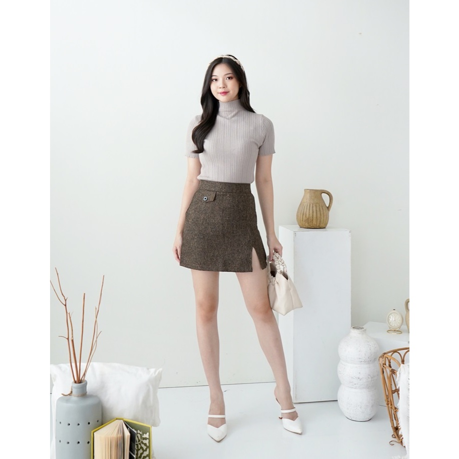 [KANAVIE] Ellie Skirt Rok Pendek Rok Mini Highwaist Skirt Rok Span