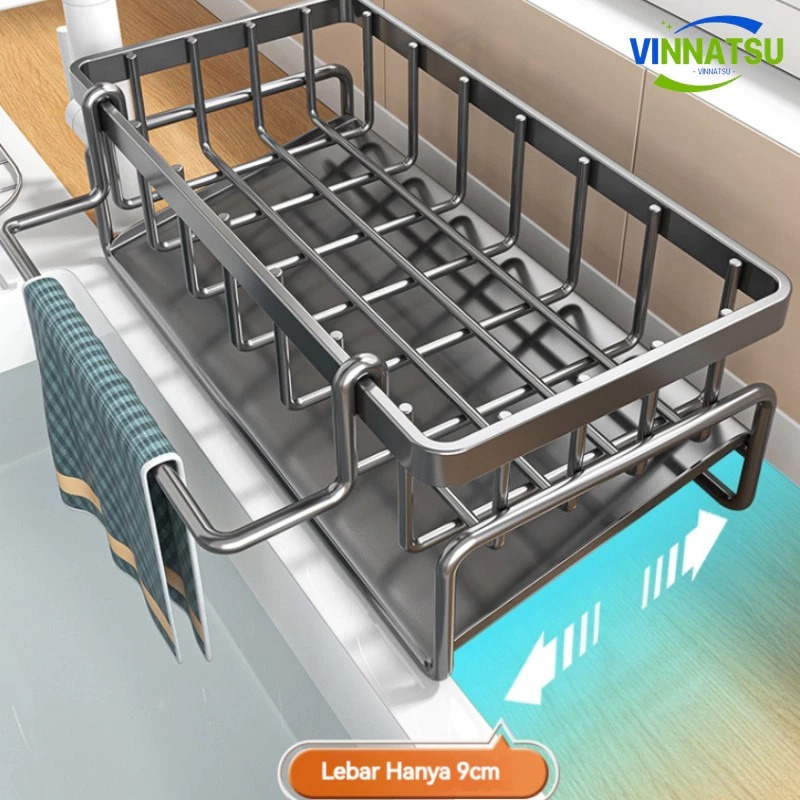 (Gas) Rak Cuci Piring Plastik Rak Pengering Sponge Rak Dapur Rak Wastafel