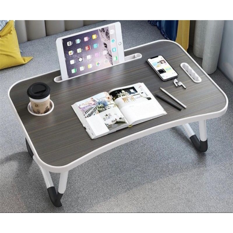 Meja Laptop Lipat Kayu Multifungsi / Meja Lipat Belajar Laptop Serbaguna