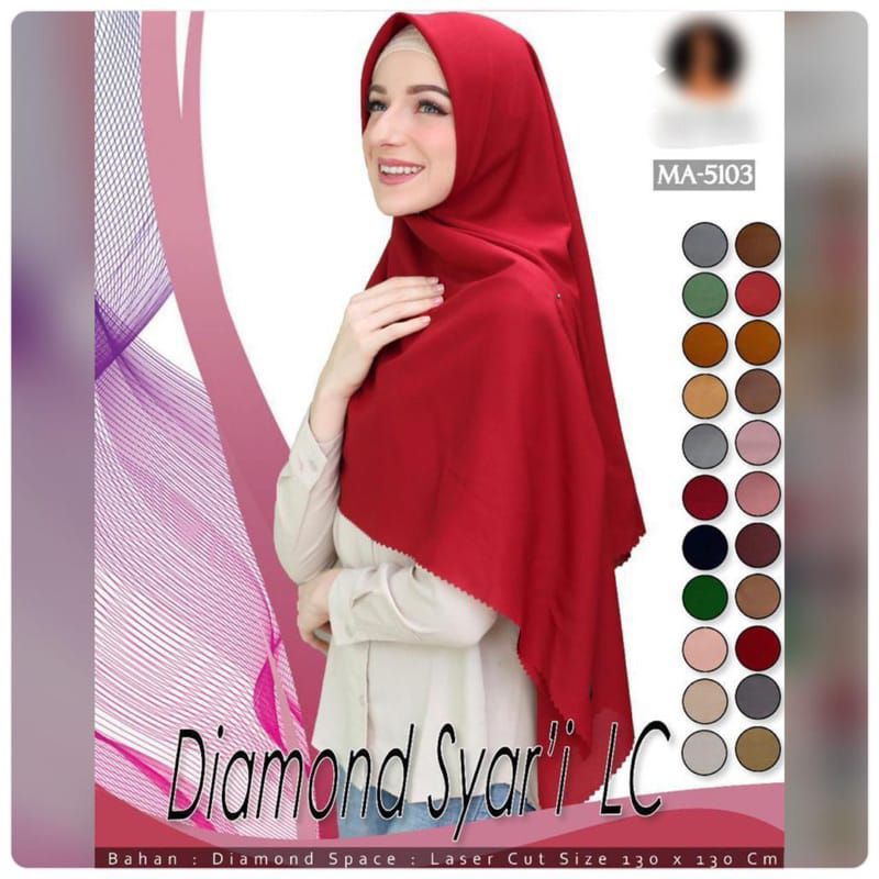 JILBAB/Segi Empat Diamond Azara Syar’i Pouch