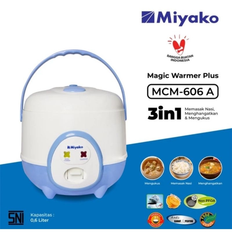 MAGIC COM MIYAKO 0.6LITER RICE COOKER MIYAKO MCM-606 0.6LITER