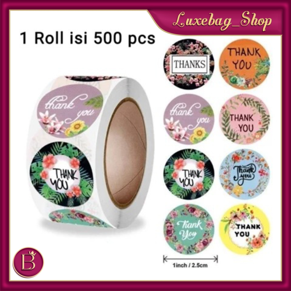 

LB - Sticker Thankyou 1 Roll 500Pcs / Sticker Thank You / Sticker Amplop / Stiker Terima Kasih Stiker terima kasih 500pcs S058
