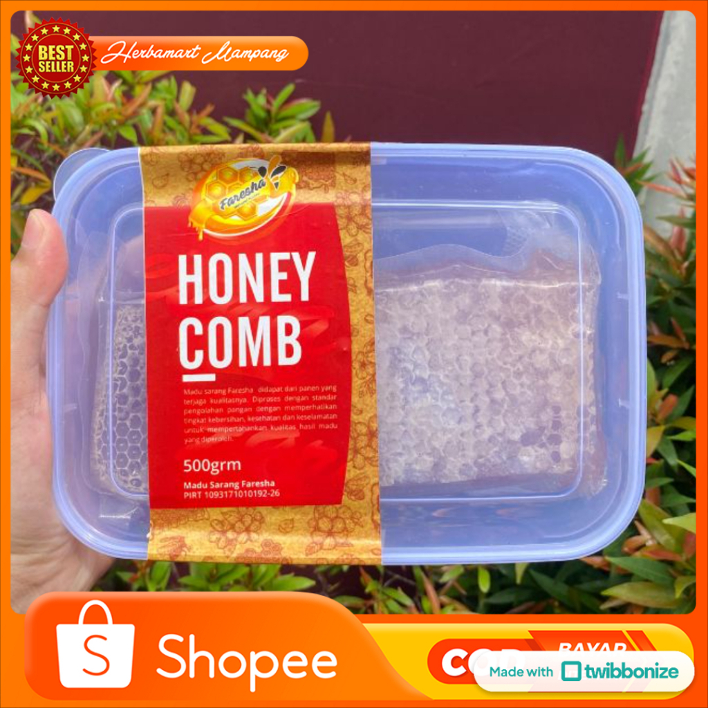 

Madu Murni Sarang Faresha 500gr Honey Comb Madu Asli Healthy Food