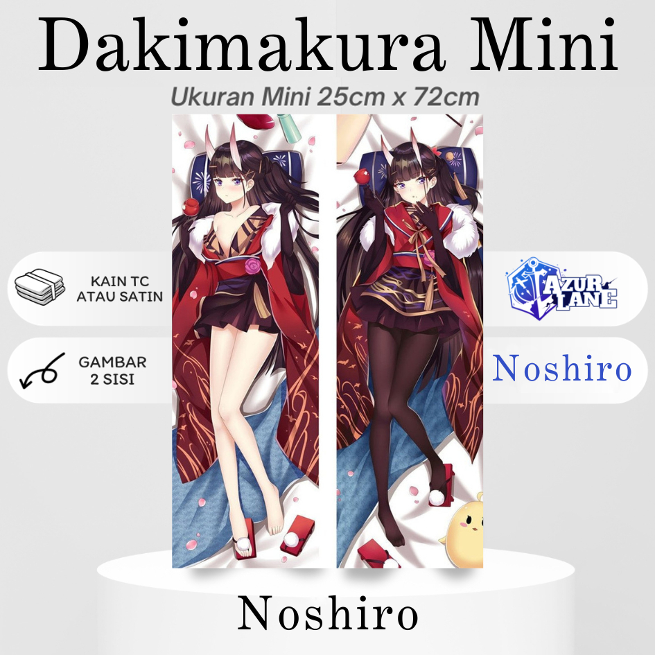 DAKIMAKURA MINI NOSHIRO AZUR LANE Bantal Anime Waifu Mini NOSHIRO Azur Lane