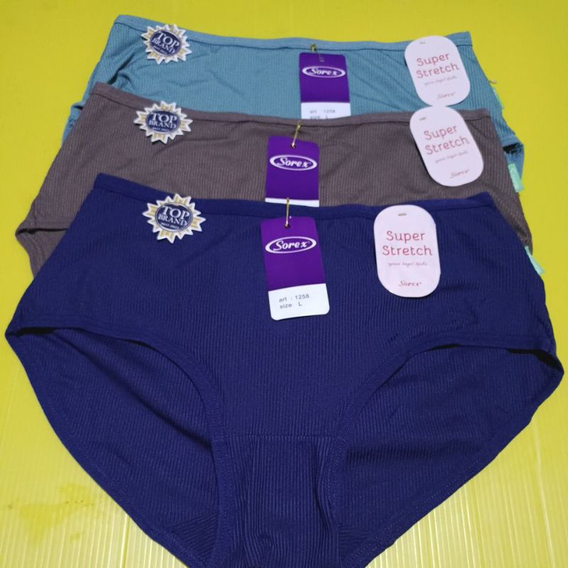 Celana Dalam Wanita Sorex 1258 Salur Timbul Super Strech Bahan Lembut