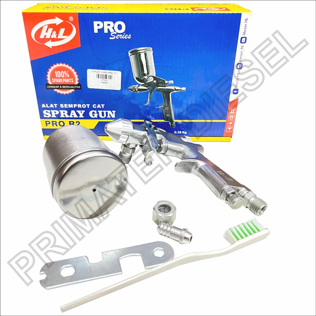 Spray gun Alat catt semprot tabung atas PROR2 H&L PRO R2/ Spray Gun H&L Pro R2 Tabung Atas 200ml /Al