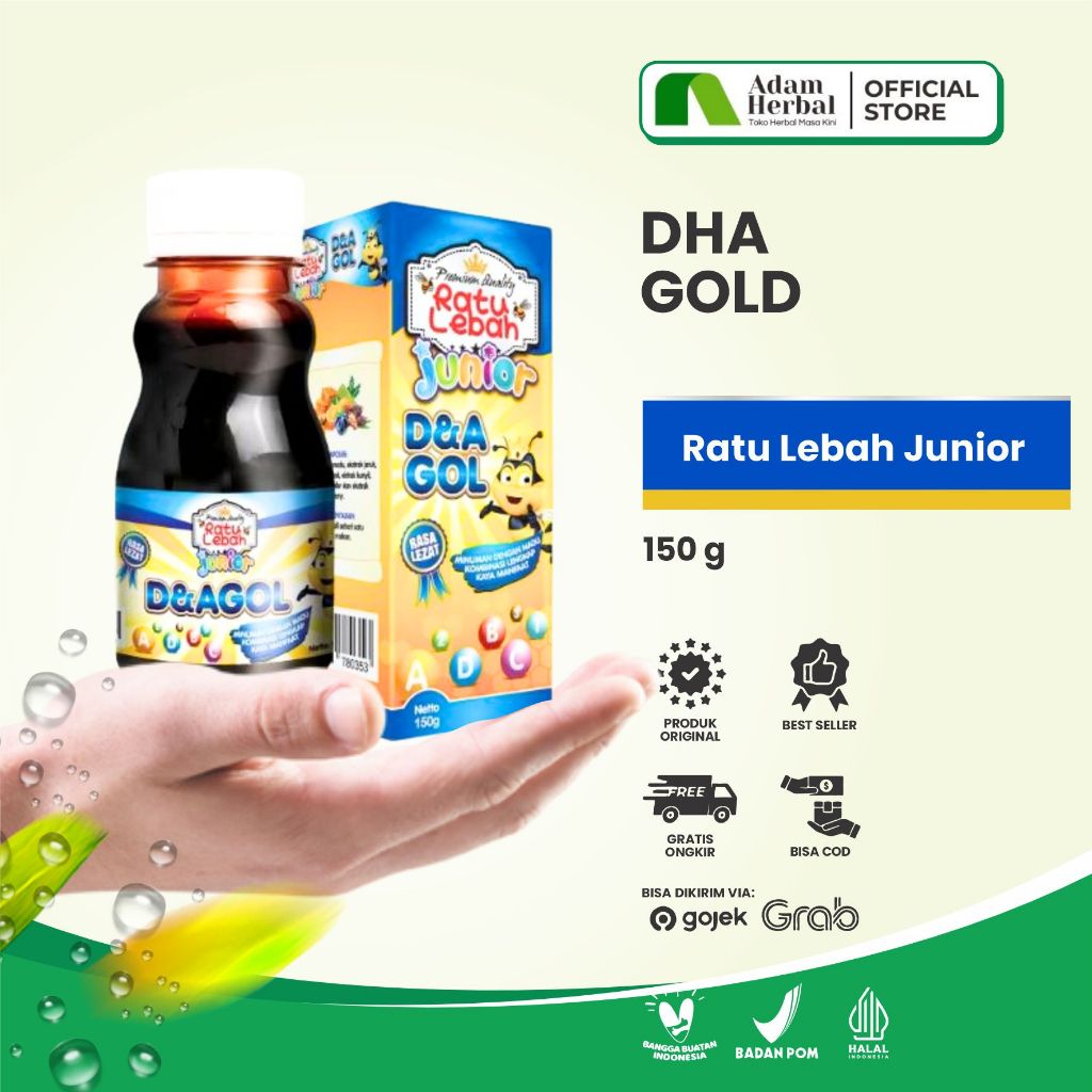 

DHA Gold Suplemen Otak 150gr - Madu Anak - Adam Herbal