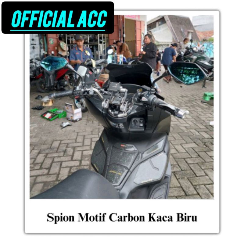 Spion Vario 160 Pcx 160 Click 160 Adv Motif Carbon Kaca Biru