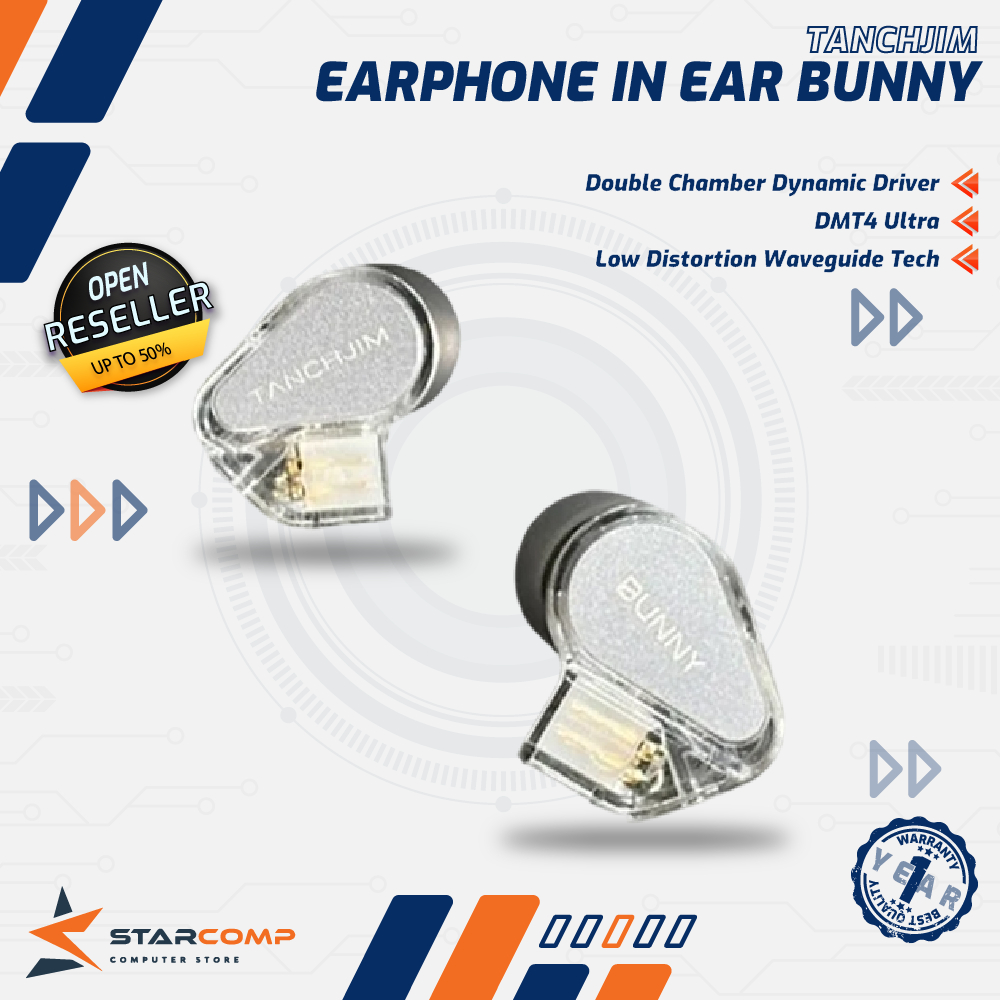 Tanchjim Bunny DMT4 Ultra Dynamic Driver Earphone In Ear Monitor With Microphone