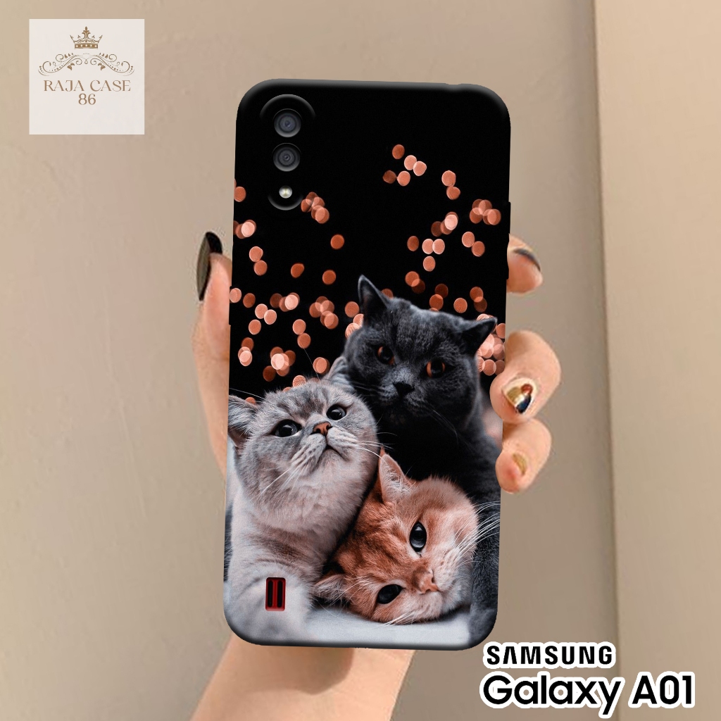 Softcase Samsung Galaxy A01 - Rajacase - Case Samsung Galaxy A01 - Motif Case Cats - Case Samsung Ga