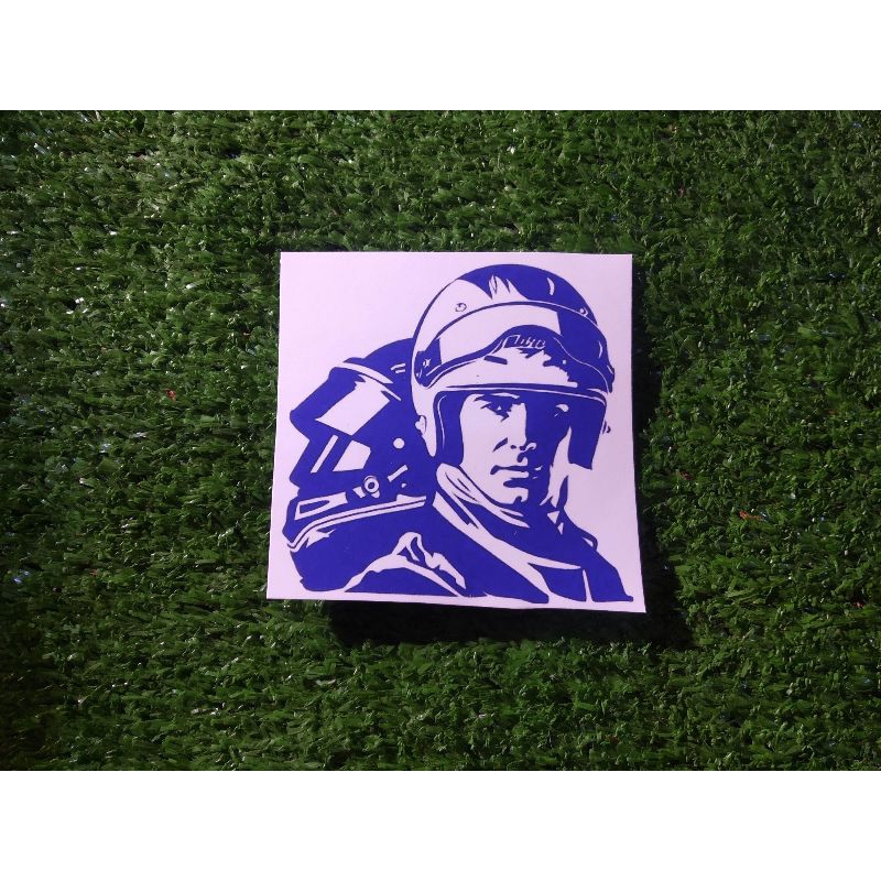 

stiker vinyl aryton senna