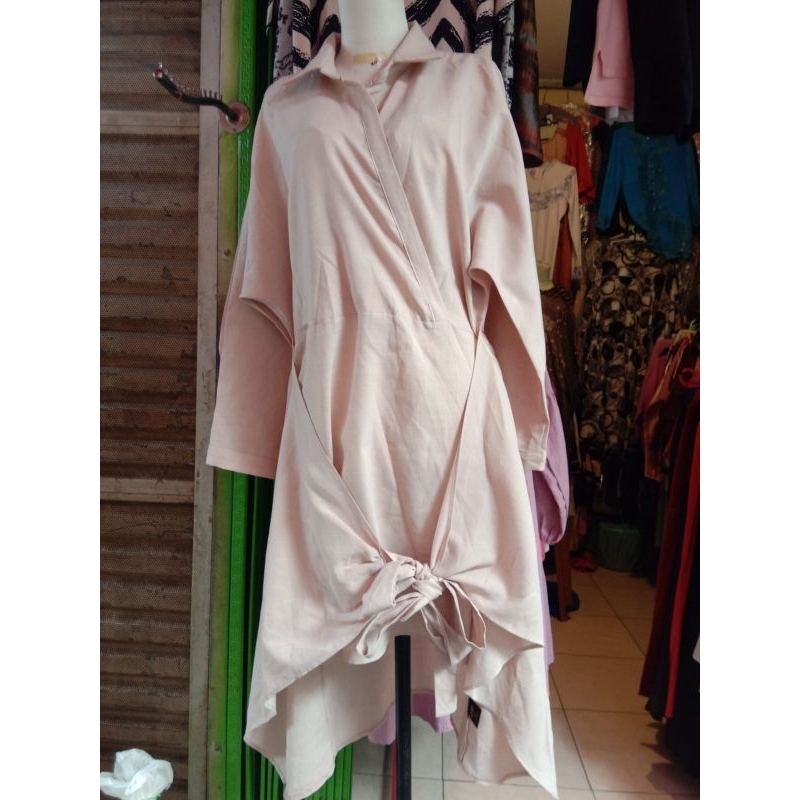 TUNIK POLOS WARNA CREAM