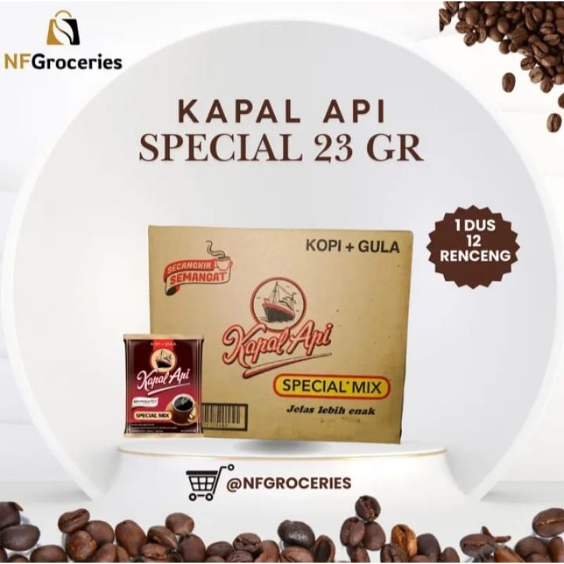 

Kopi Kapal Api Spesial 23 Gr & Kopi Kapal Api Mini 6 Gr 20 renceng 1 karton × 120 pcs