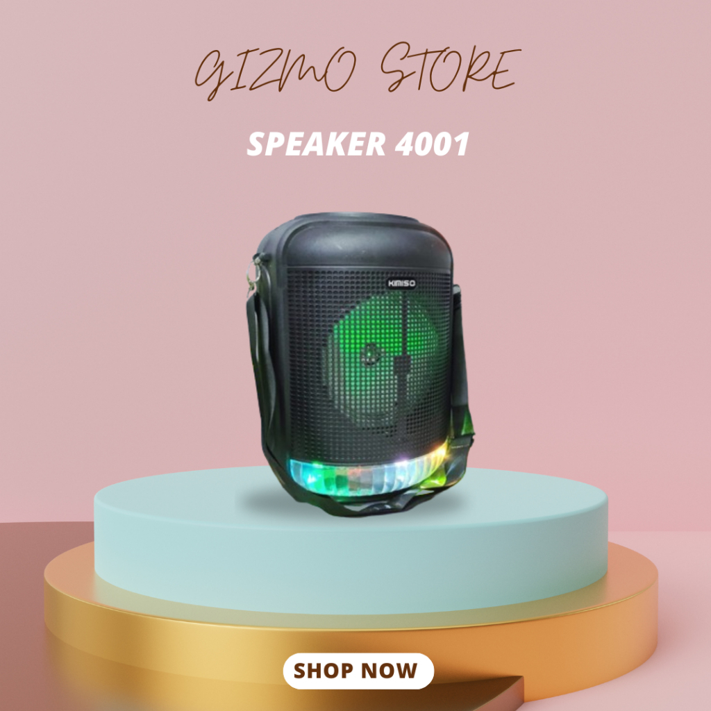 Speaker Bluetooth QS 4001 8" Inch Free Mic & Remote