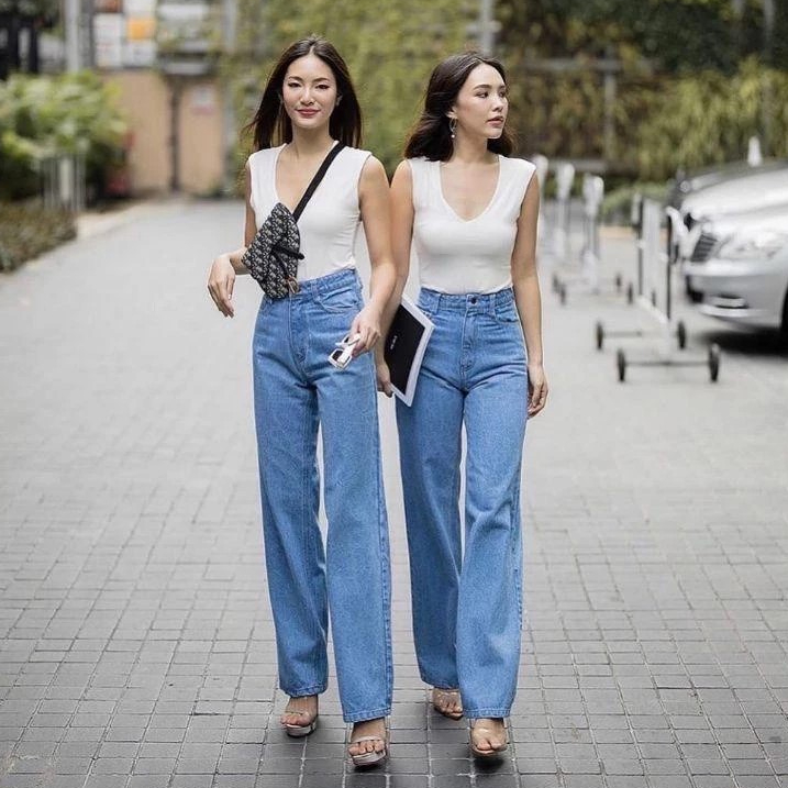 HIGHWAIST KULOT JEANS LOOSE // KULOT HIGHWAIST JEANS LOOSE