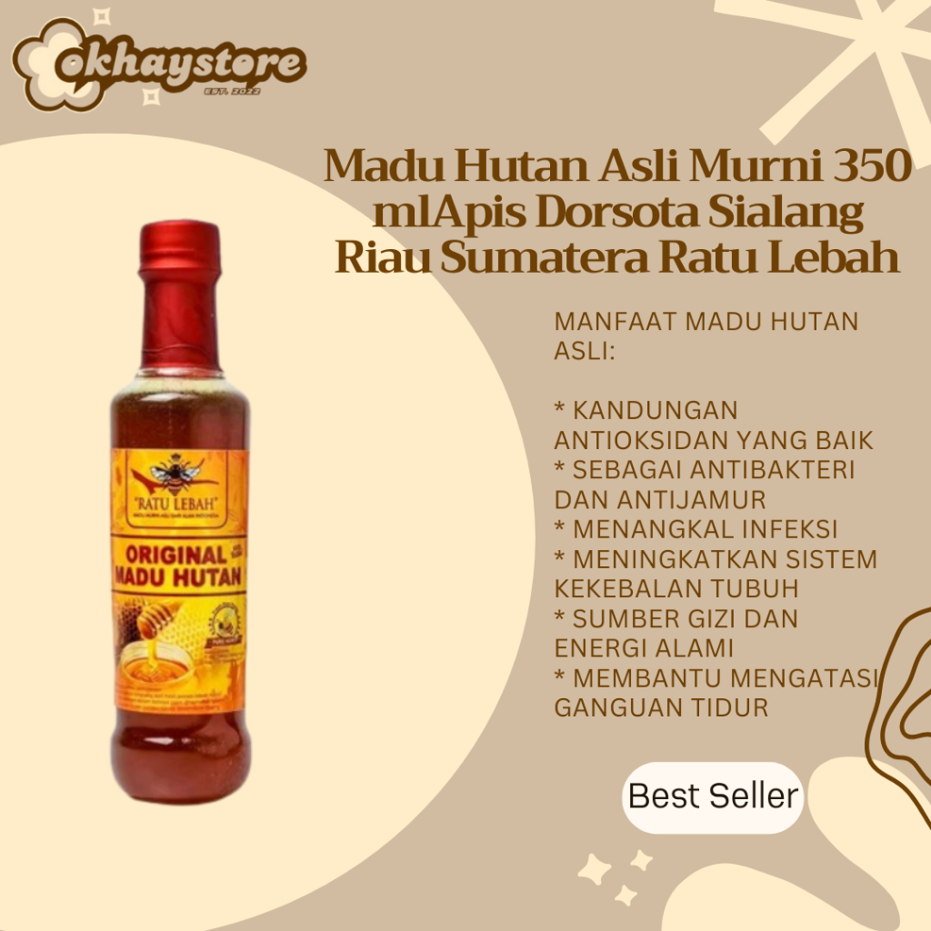 

Madu Hutan Asli 350 ML Apis Dorsota Madu Murni Hutan Sialang Riau Sumatera