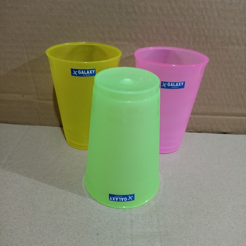 Gelas plastik HS oriflo // Gelas plastik tebal