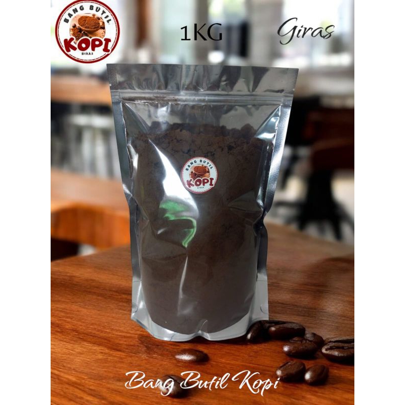 

KOPI BUBUK GIRAS&ROBUSTA BANG BUTIL KEMASAN 1KG RASA NIKMAT PAHIT PRODUK LOKAL