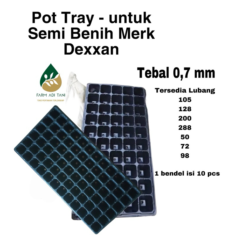 POT TRAY / POTRAY semi benih MERK Dexxan tebal 0.7 mm