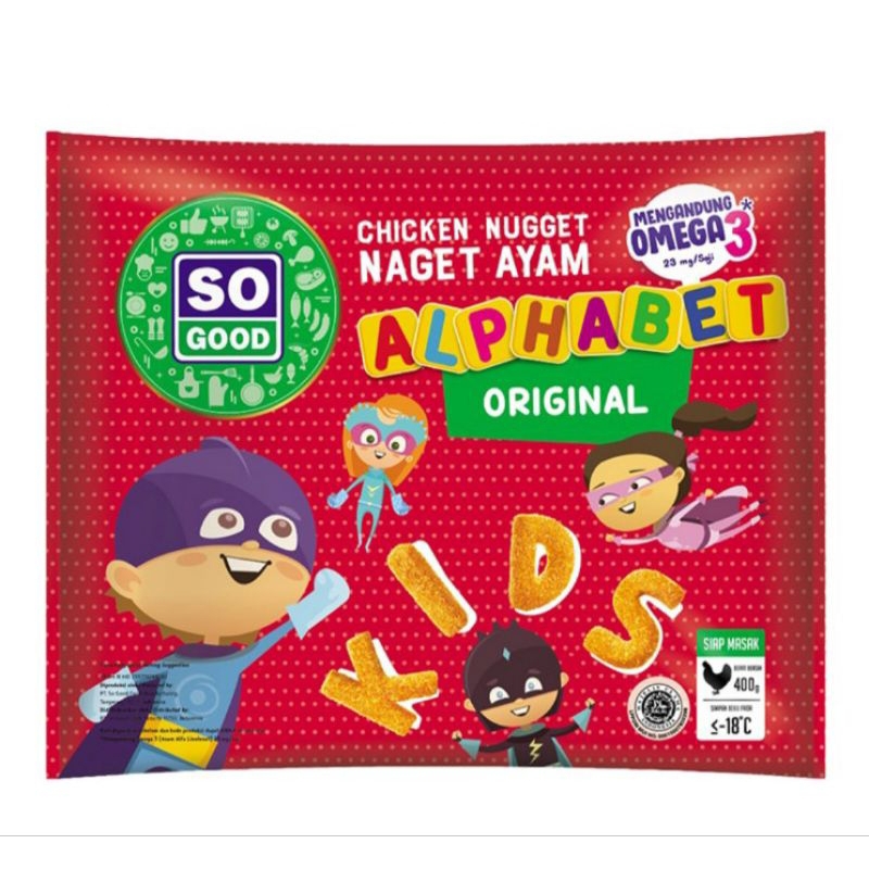 

So Good Naget Ayam Alphabet 400 g - only sameday dan instan