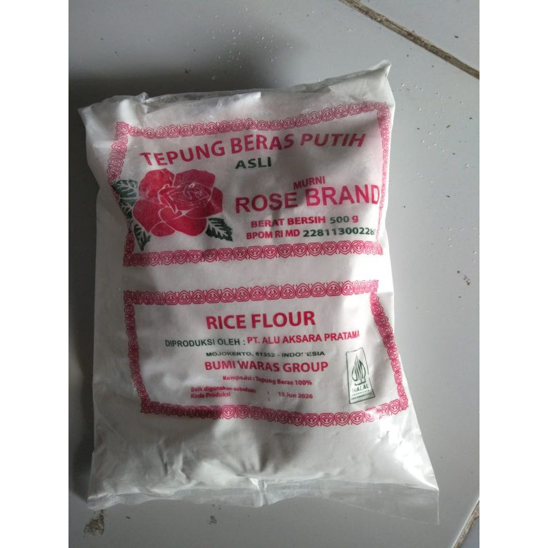 

Tepung beras beras putih asli Rose Brand
