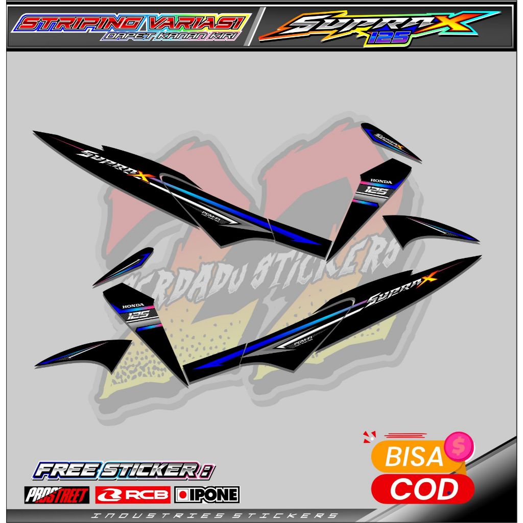 STRIPING VARIASI HONDA SUPRA X 125 / STICKER LIST VARIASI MOTOR SUPRA X 125