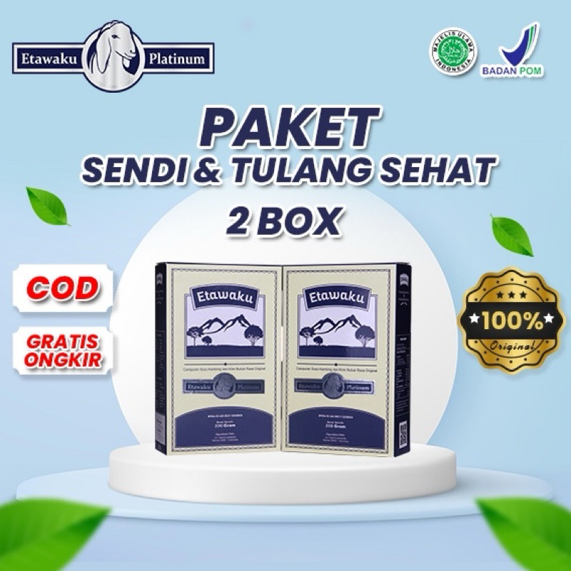 

[PAKET 2 BOX] ETAWAKU PLATINUM SENDI & TULANG SEHAT MENCEGAH OSTEOPOROSIS MENGATASI NYERI SENDI NYERI TULANG NYERI PUNGGUNG SAKIT PINGGANG DENGKUL KOPONG TINGGI KALSIUM SUSU RENDAH LEMAK RENDAH GULA AMAN UNTUK DIABETES TERLARIS ASLI ORIGINAL