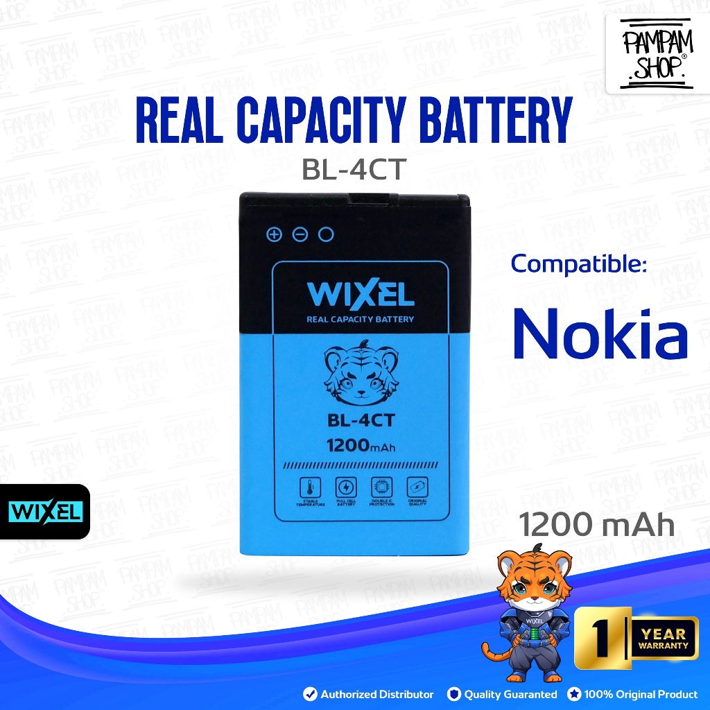 WIXEL Baterai BL-4CT Nokia 5310 XpressMusic 5630 2720 Fold 6600 Fold 6700 Slide 7210 7310 Supernova 