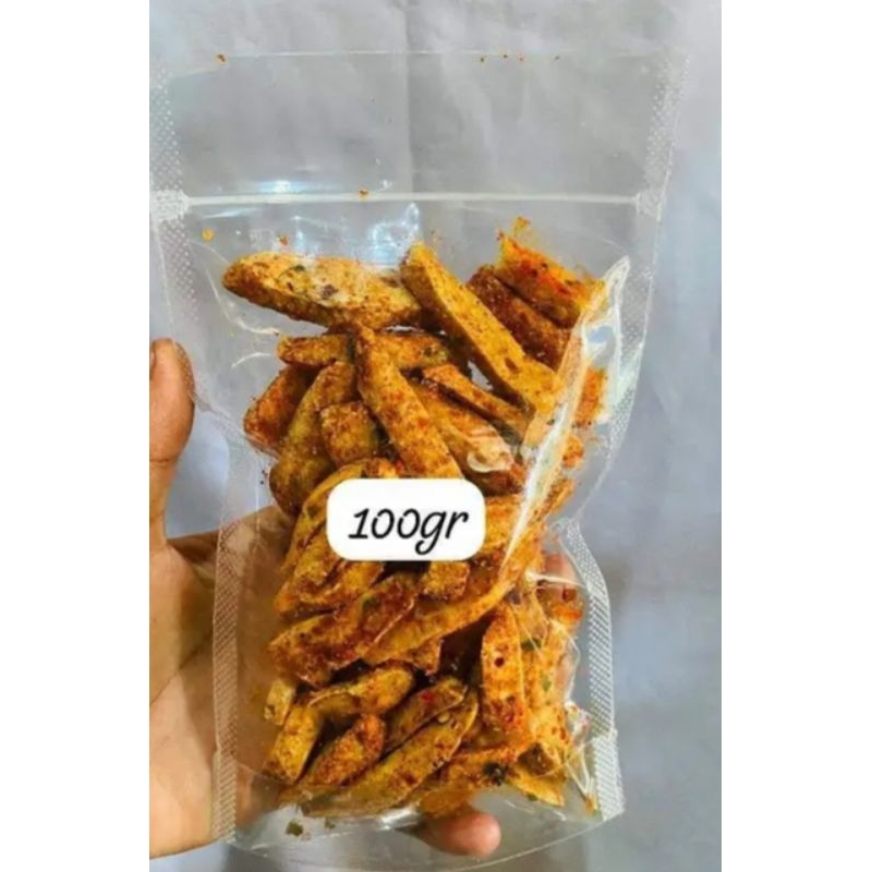 

basreng kriuk pedas manis 100gram daun jeruk, beli 5pcs free 1pcs