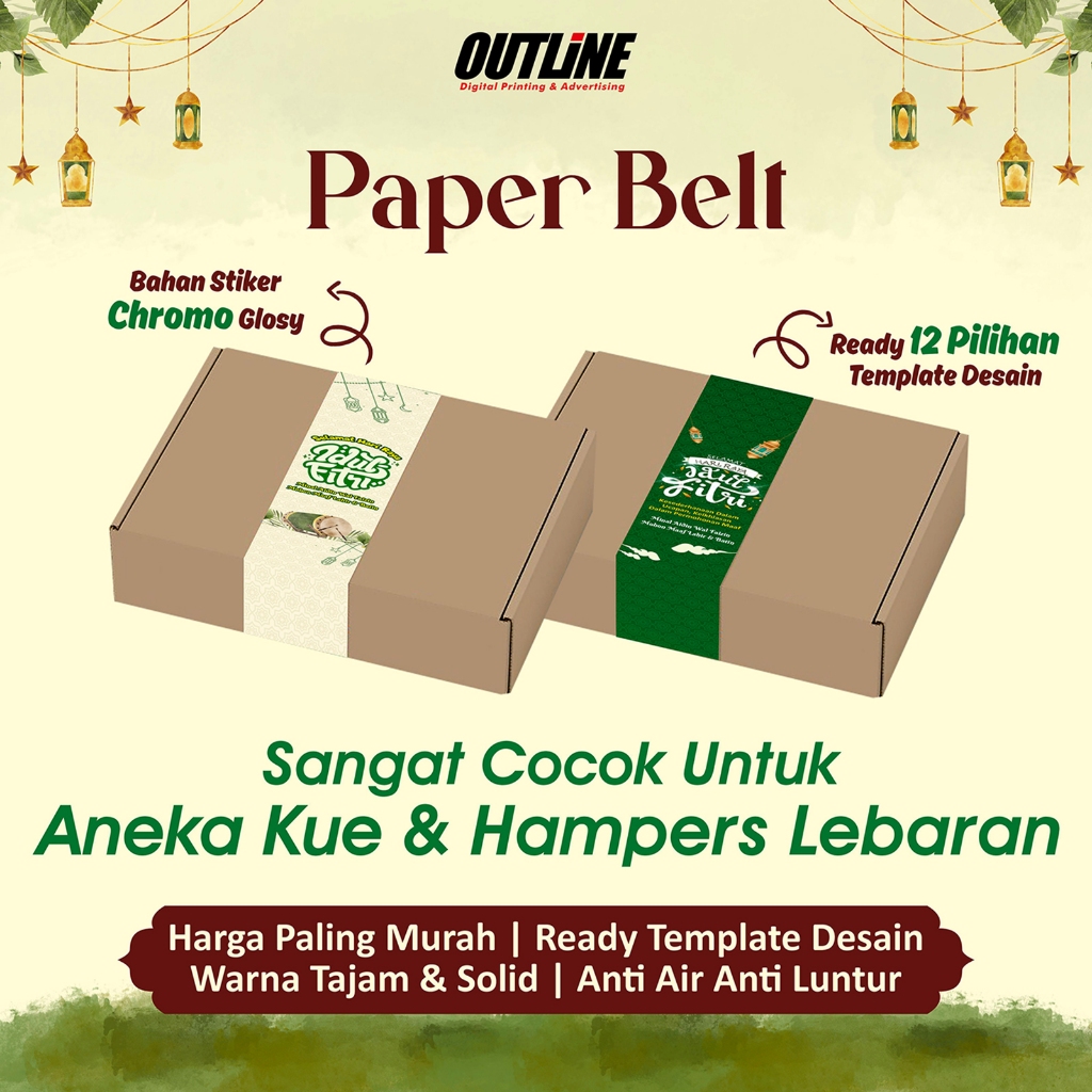 

(20PCS) PAPER BELT IDUL FITRI, PAPER BELT PACKAGING, PAPER BELT HAMPERS, PAPER BELT CUSTOM, MAKANAN, BENTO, NASI BOX