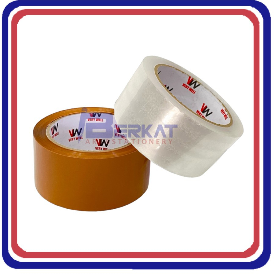 

Lakban OPP VERY WELL VW Bening Coklat 2" (48mm x 90 Yard)