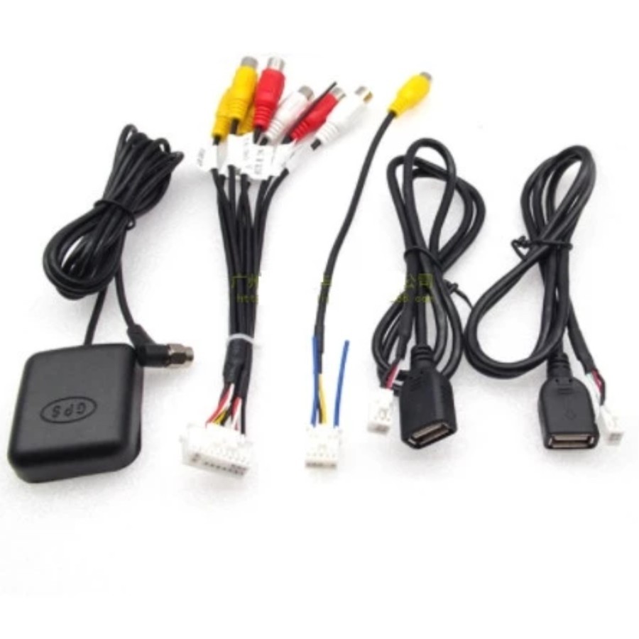 Soket Kabel Port USB RCA Kamera Antena GPS Headunit Android