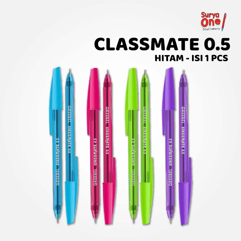 

Bolpoin Ballpen Greebel Classmate Hitam (1 Pcs) / Ballpoint Suryaone