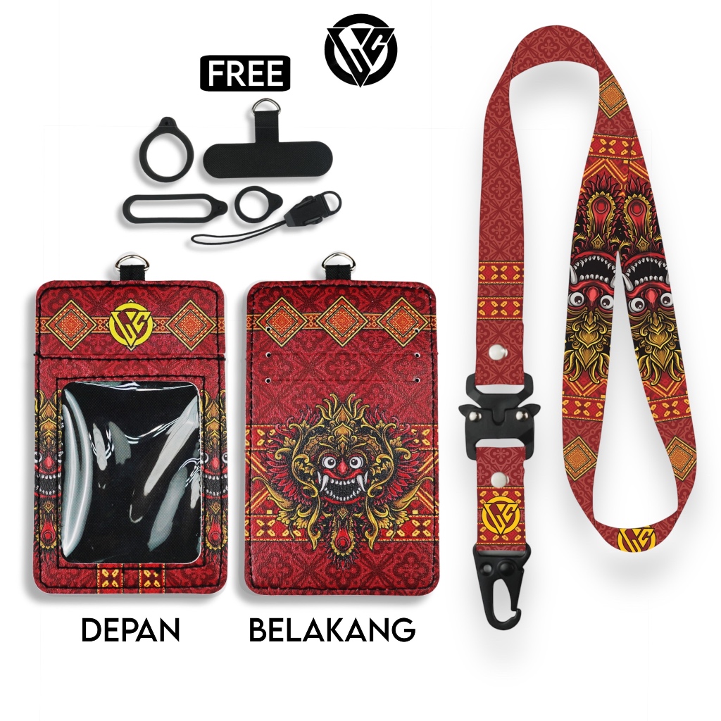 

LC.ID Lanyard Id Card Holder Leather Printing UV Tali Lanyard Holder Kulit Printing - Barong Series V3