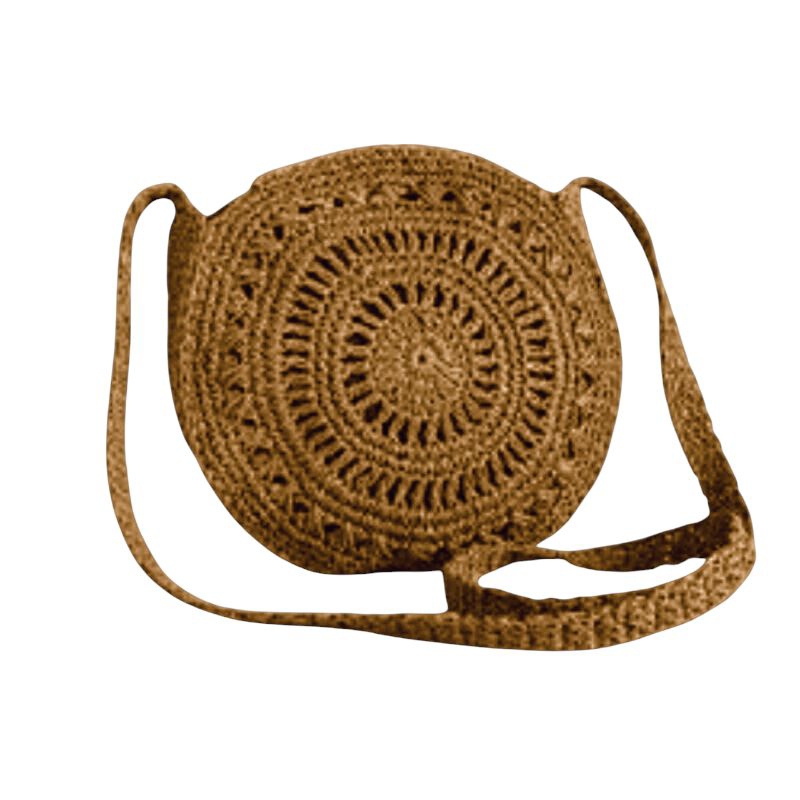 TAS RAJUT BULAT COKLAT