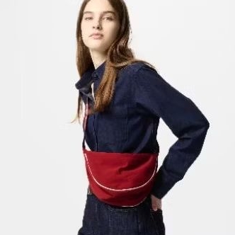 Jastip Tas Uniqlo round mini shoulder lined ORI