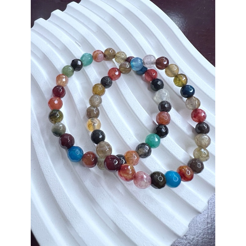 Gelang Mix Agate 6mm/ Gelang Agate/Agate bracelet/Gelang Batu Natural
