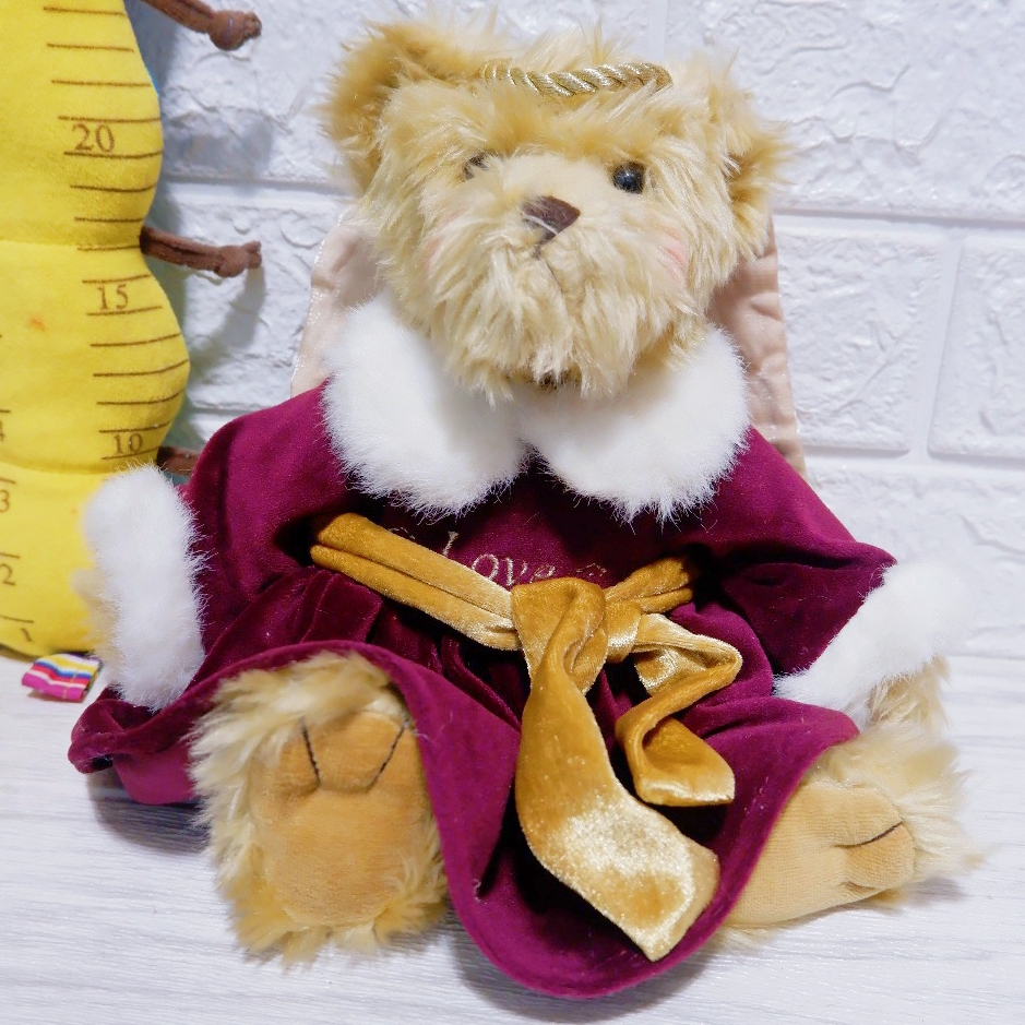 Boneka Beruang Teddy Bear Angel Russ Vintage