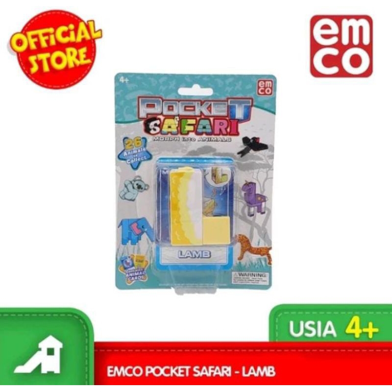 EMCO POCKET SAFARI LAMB L  KAMBING HURUF L ALPHABET LAMB ORIGINAL mainan PREMIUM DOMBA DIKIRIM SESUA