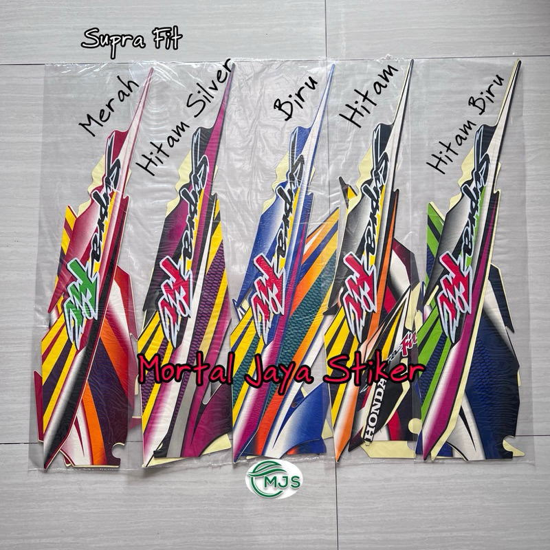 STIKER STRIPING FULL SET LIS LES BODY HONDA SUPRA FIT LAMA 2003 2004