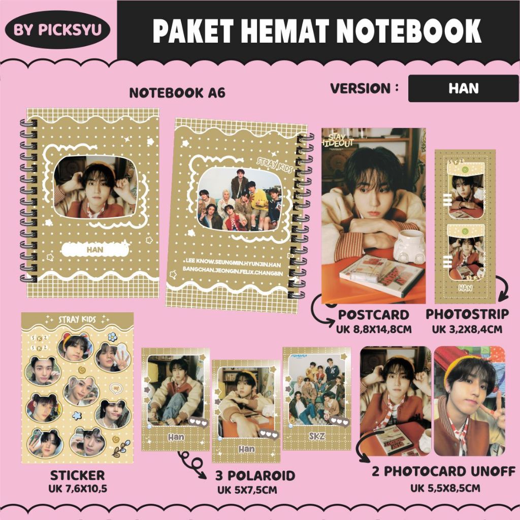 

[PACKING BOX] PAKET RINGNOTE STRAY KIDS / PAKET NOTEBOOK STRAY KIDS 10K II HAMPERS KPOP II FANKIT SKZ