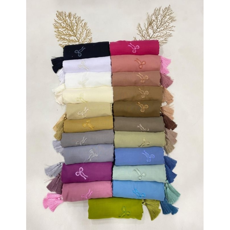 Hijab Segiempat Tasel Pita Tabur By Givan Hijab (Warna Part 2)