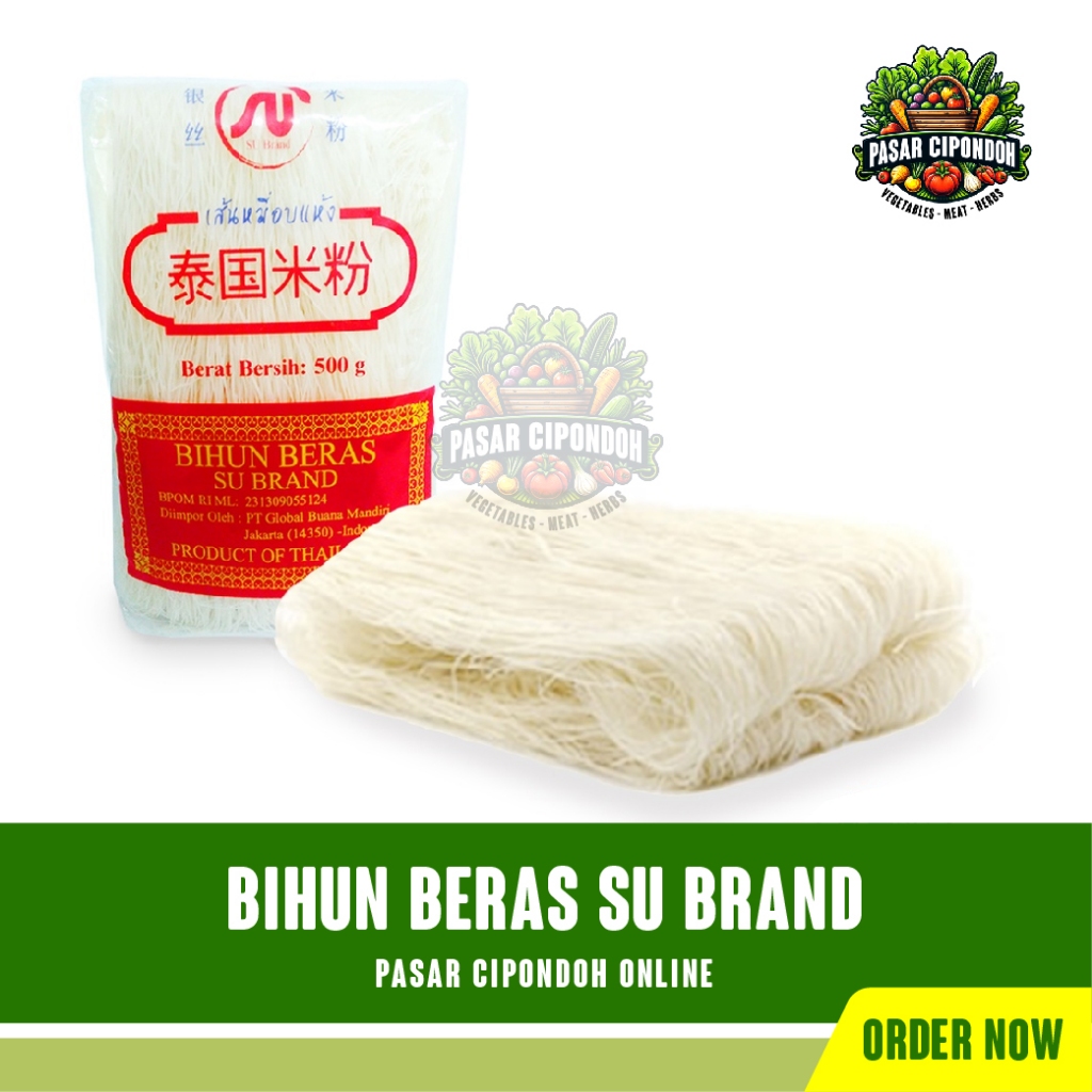 

Bihun Beras Su Brand Thailand 250 - 500 gram 1 Bungkus - Pasar Cipondoh Tangerang