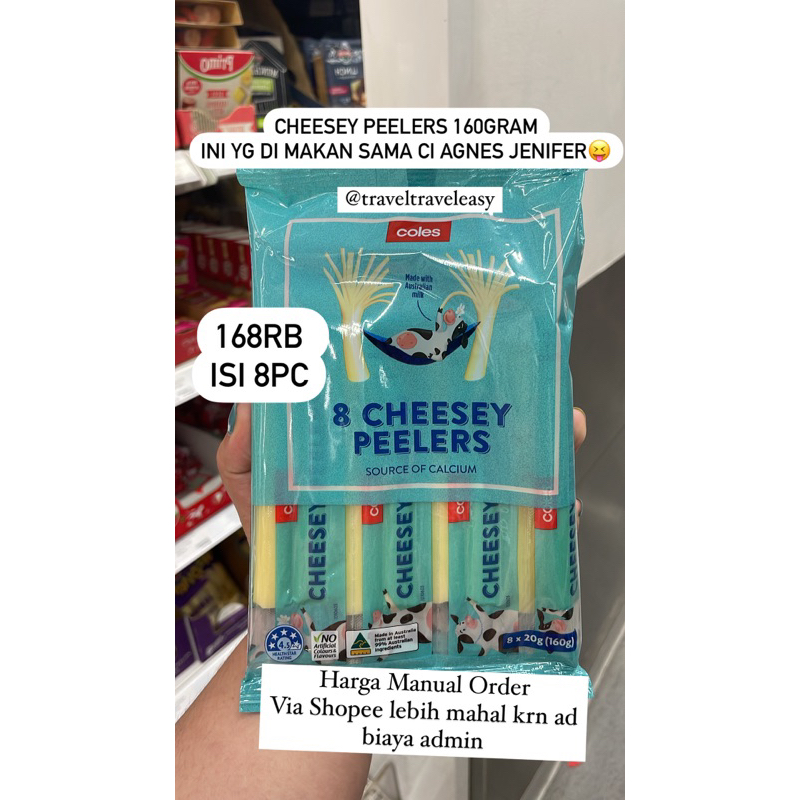 

COLES Australia Cheesey Peelers String Cheese Stringcheese isi 8pc
