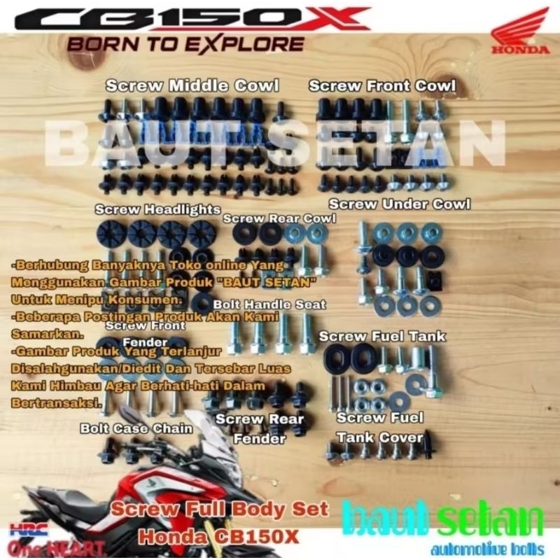 Baut Full Body Honda CB150X Baut Full Body Honda CB150XBaut Full Body Honda CB150X