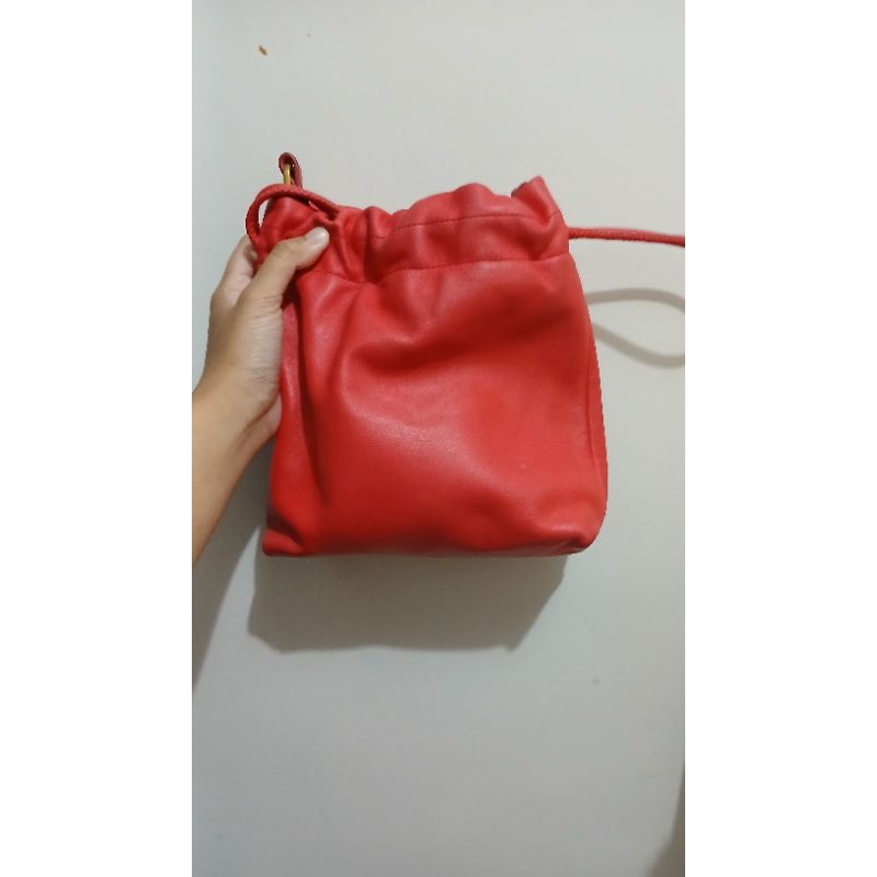 preloved fossil fuschia bag