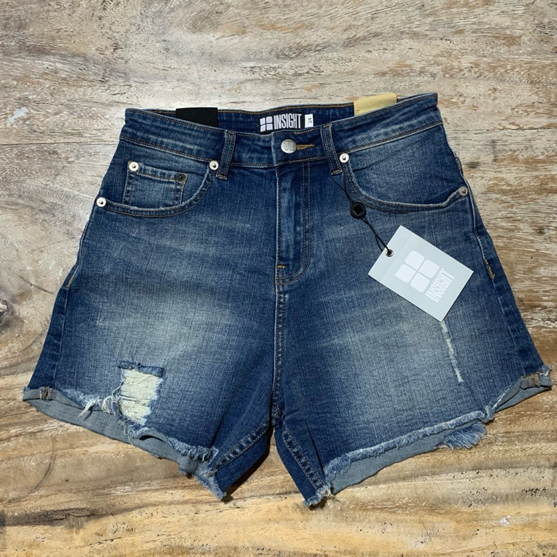 Insight - Celana Pendek Jeans Denim Ripped size 6,10