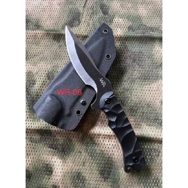 Pisau Tactical Kydex/ Pisau Wr Tactical + Holster dan Teklok